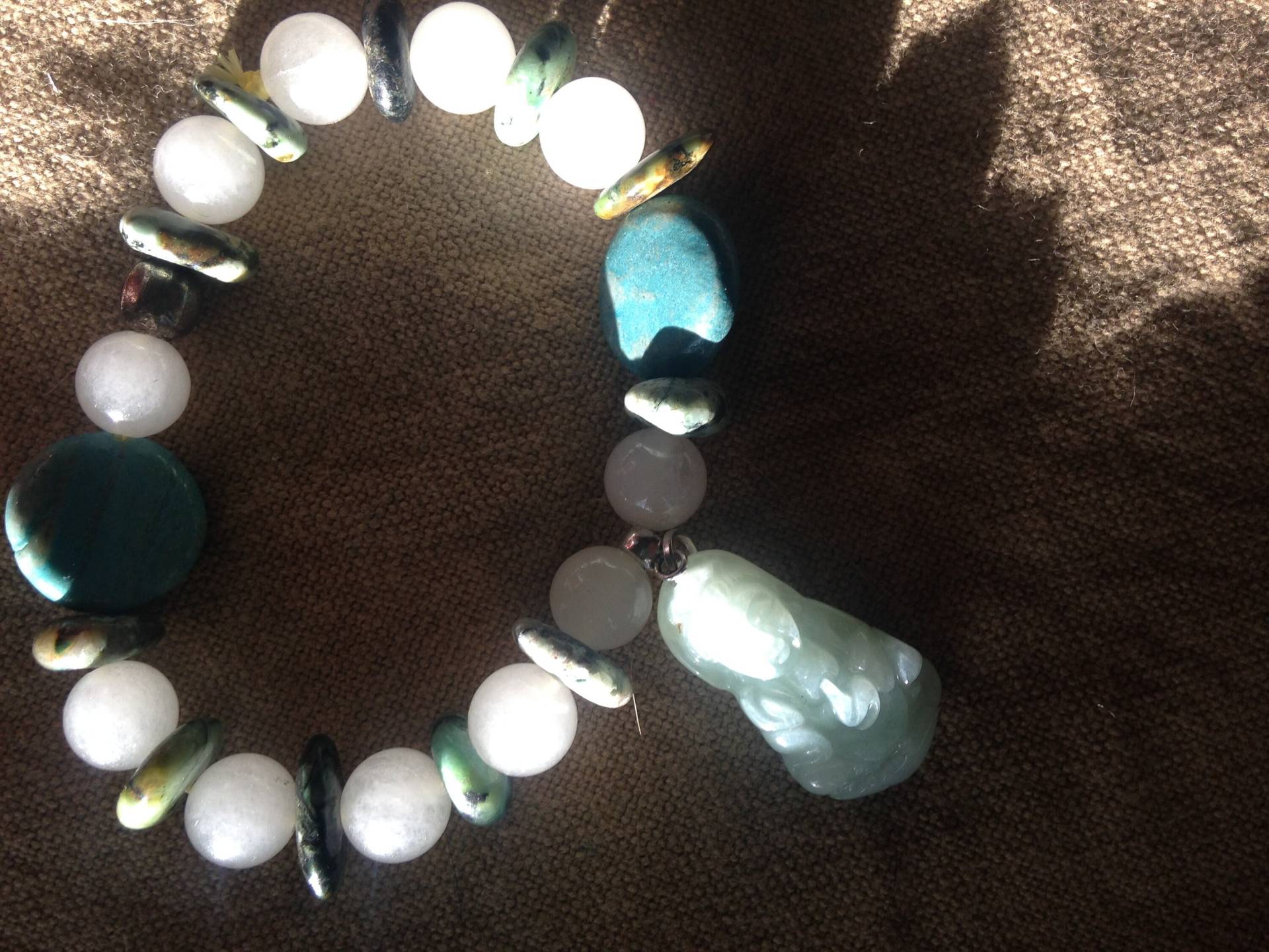 Tibet Türkis Und Schöne Jadeit Buddha Charm Armband Unisex Verstellbar von BoutiqueKRMamber