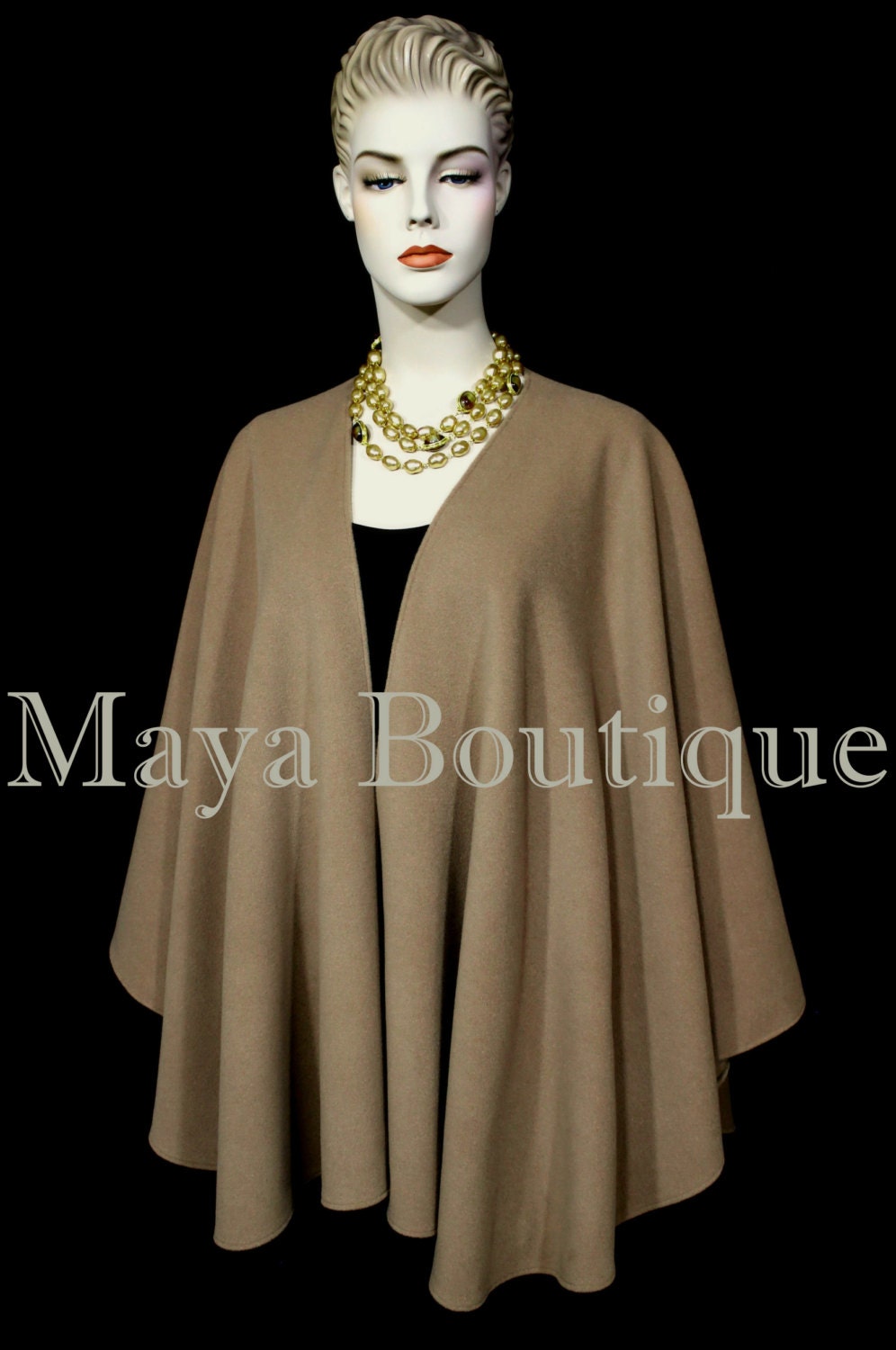Moca Cape Ruana Wickelmantel Kaschmir Wolle Mix Von Maya Matazaro Made in Usa von BoutiqueMaya