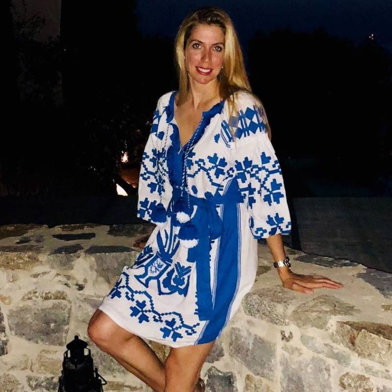 Besticktes Leinen Tunika Kleid Weißer Boho Vyshyvanka von BoutiqueUA