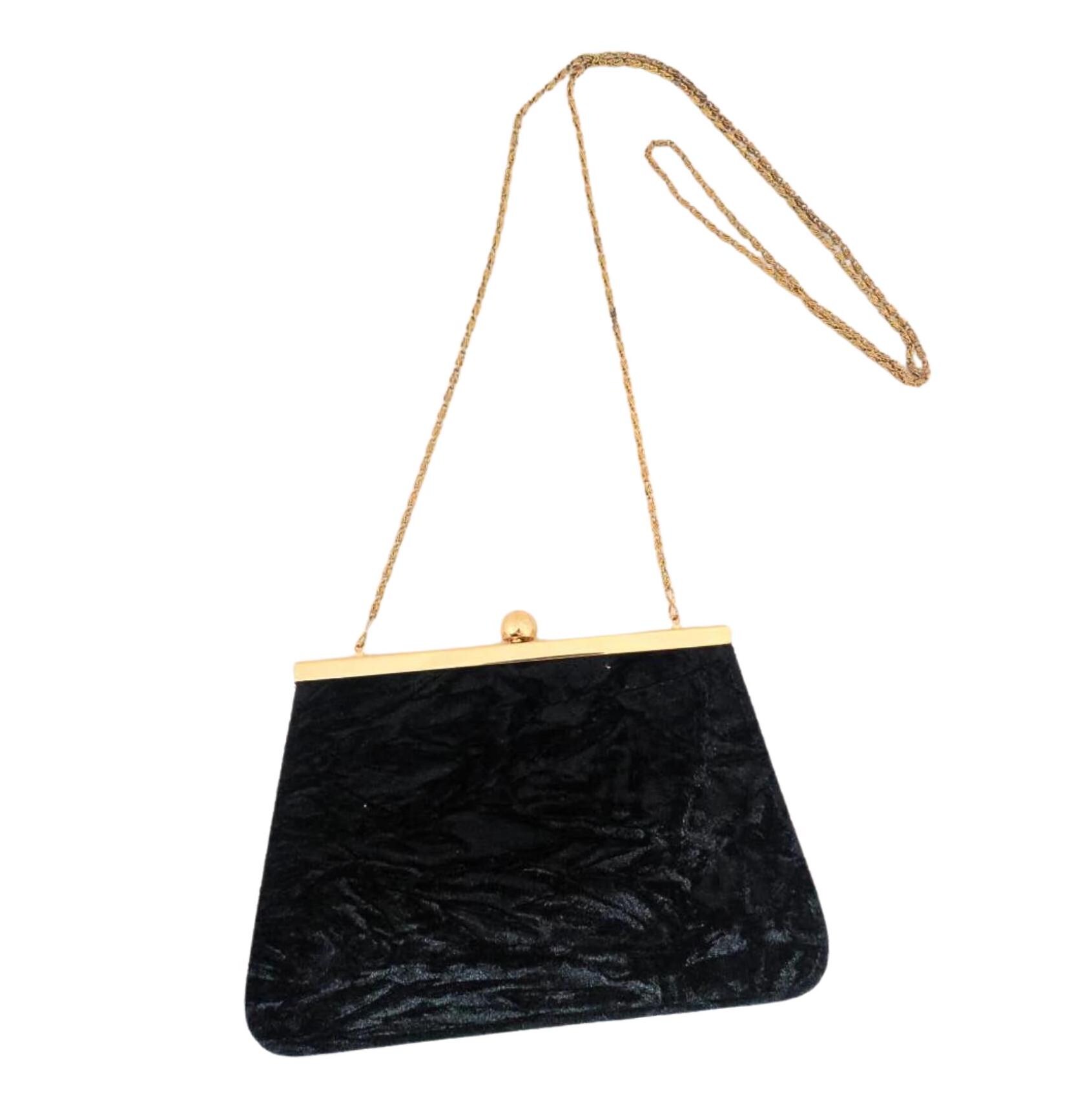 Crossbody/Geldbörse - Abendtäschchen Aus Schwarzem Samt Neu Crossbody/Geldbörse - Abendtäschchen Aus Schwarzem Samt Neu von BoutiqueVintageBox