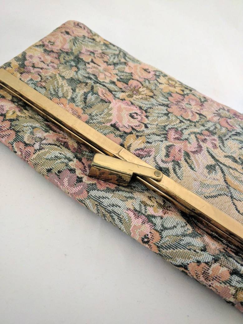 Vintage Geldbörse - Brokat Floral Gobelin Delight von BoutiqueVintageBox