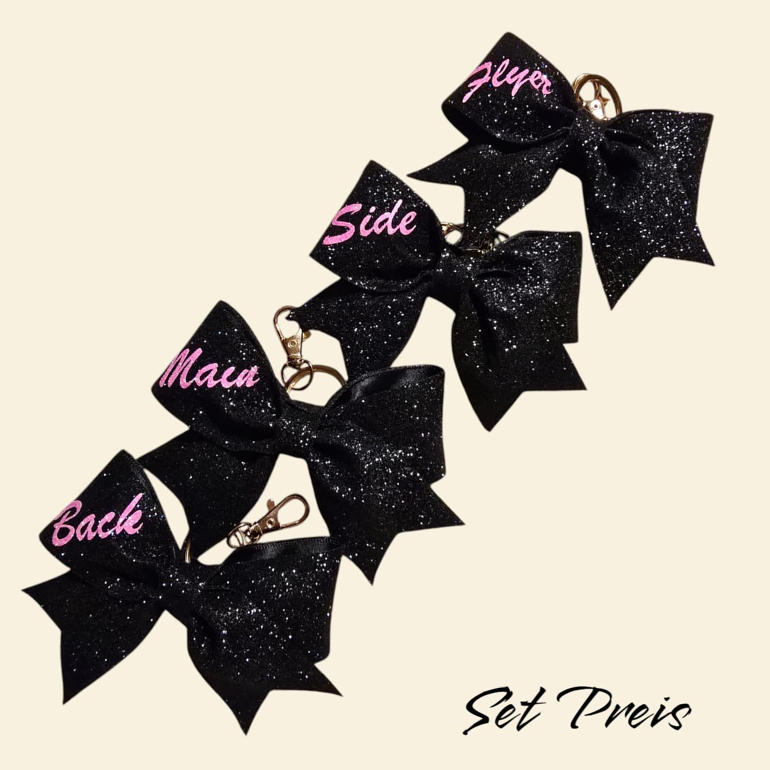 Schlüsselanhänger Glitzer , Cheerleading Mini Schleife Cheerleader Geschenk Cheercoach Cheerteam, Groupstunt von BoutiquebyBigMama