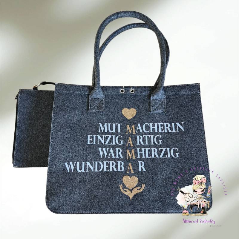 Verschiedene Taschen Für Mamas, Mutmacher Mama, Jute , Filz von BoutiquebyBigMama