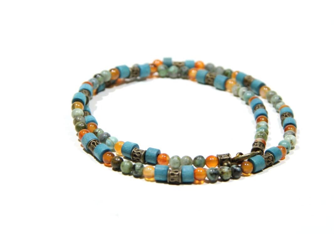 Boho Herrenkette Holz Afrikaner Türkis Karneol Surfer Kette Für Männer Und Frauen Edelstein Handgemacht Schmuck Geschenk Sie Boho Herrenkette Holz Afrikaner Türkis Karneol Surfer Kette Für Männer Und Frauen Edelstein Handgemacht Schmuck Geschenk Sie von BoutiquedAdele