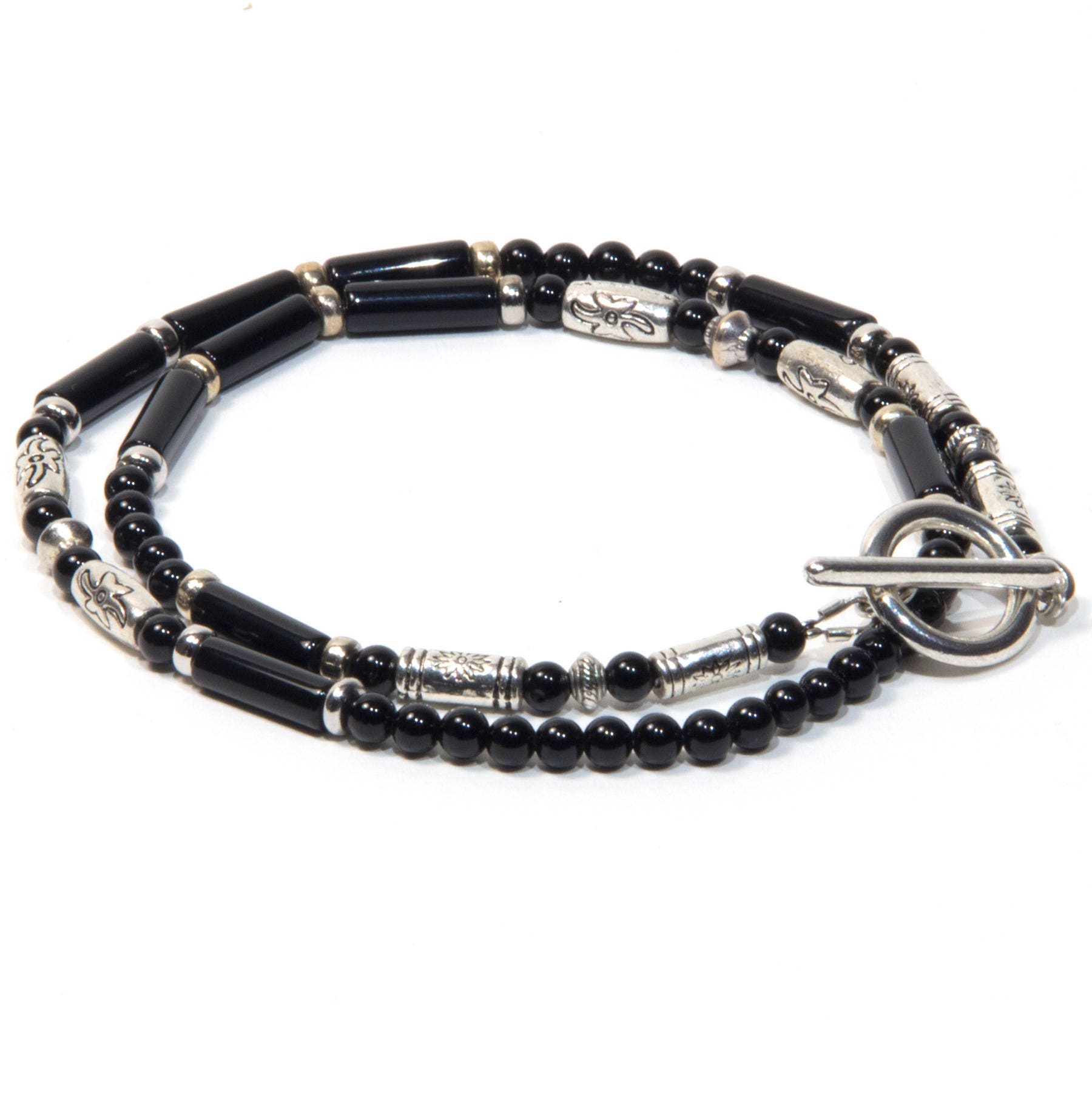 Schwarz Kette Blumenmotiv Halskette Für Männer Elegant Geschenk Ihn Sie Silber Frauen Handgemacht Schmuck Schwarz Kette Blumenmotiv Halskette Für Männer Elegant Geschenk Ihn Sie Silber Frauen Handgemacht Schmuck von BoutiquedAdele