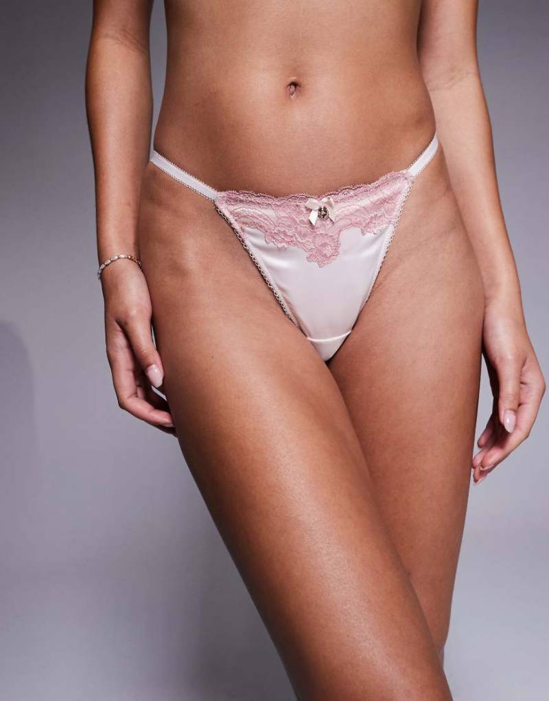 Boux Avenue - Etta - String-Tanga in Blassrosa-Bunt von Boux Avenue