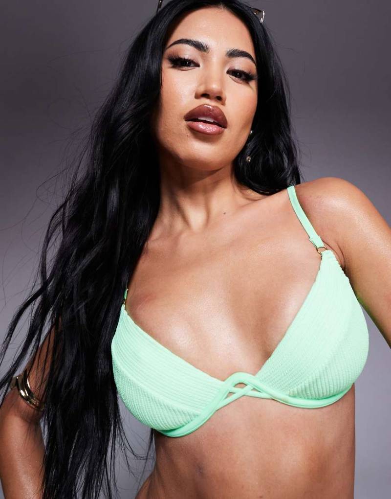 Boux Avenue - Ibiza-Bikinioberteil in Grün mit Bügeln von Boux Avenue