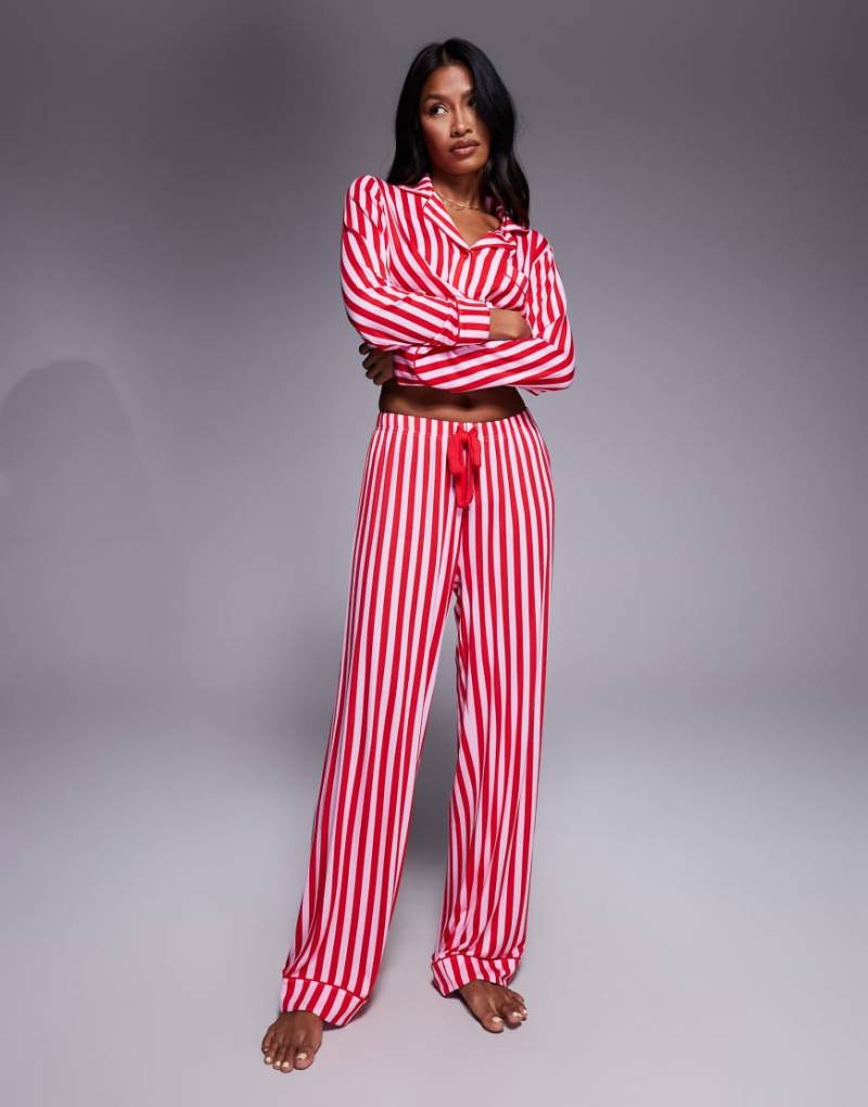 Boux Avenue - Rot gestreifter Pyjama aus Modal von Boux Avenue