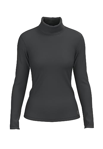 Boviva Bamboo 70309 Damen Turtle Neck Basic Longsleeve Langarm Long Sleeve T-Shirt (Tshirt) Oberteile, Basics Shirts aus Viskose einfarbig Bambus Soft Bamboo Black,40 von Boviva
