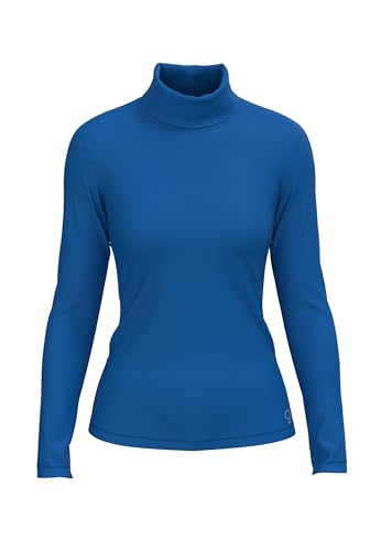 BOVIVA Bamboo 70309 Damen Turtle Neck Basic Longsleeve Langarm Long Sleeve T-Shirt (Tshirt) Oberteile, Basics Shirts aus Viskose einfarbig Bambus Soft Bamboo Petrol,38 von BOVIVA