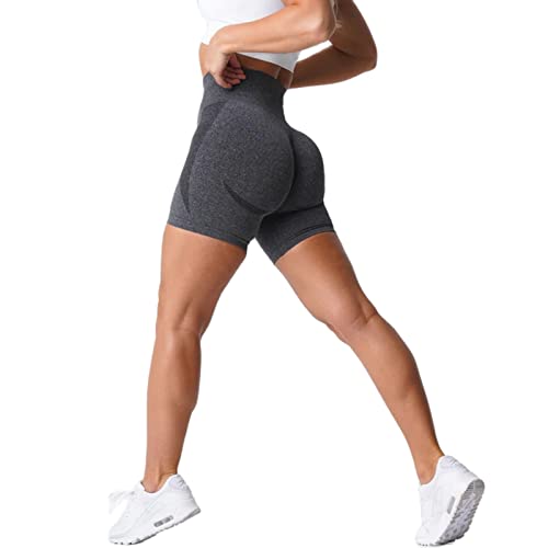 Bovldemt Kurze Sporthose Damen Sportshorts Damen Gym Shorts Damen Scrunch Butt Shorts Yoga Shorts Fitness(SmileDarkGrey, M) von Bovldemt