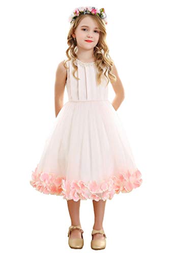 Bow Dream Mädchenkleid BlütenblattSpitze Blush Pink 4 Jahre von Bow Dream