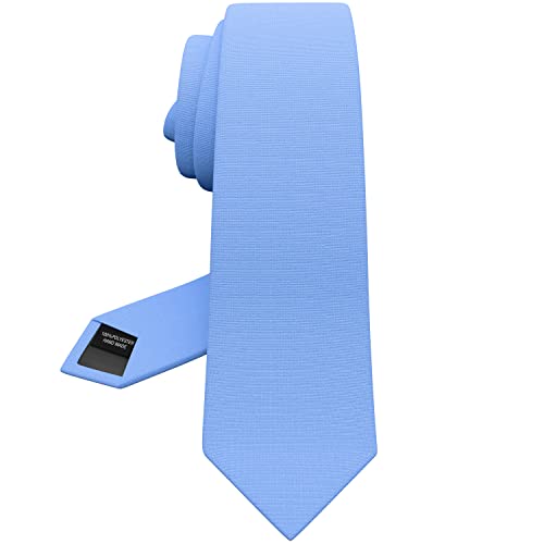 Bow Tie House Premium Herren Krawatte in breiter Ausführung aus Gabardine-Matt-Material für klassische Halsbinden bei Anzügen (15 Hellblau C, Breit - 8,5 cm) von Bow Tie House