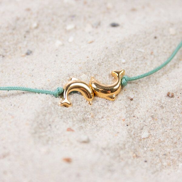 Bow & Hummingbird Armband auf Karte - Delfine - Wir Zwei sind ein gutes Team von Bow & Hummingbird