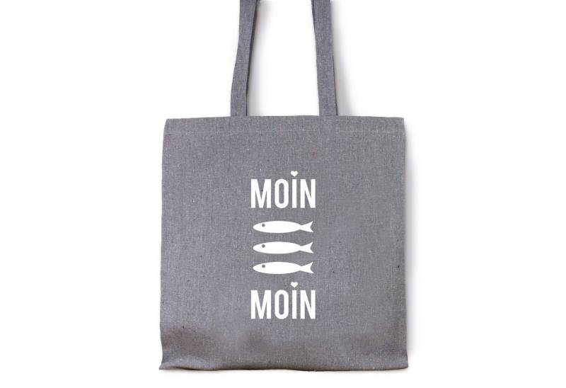 Bow & Hummingbird Beuteltasche Baumwollbeutel "Moin Moin Fische" aus recycelter Baumwolle, aus recycelter Baumwolle von Bow & Hummingbird