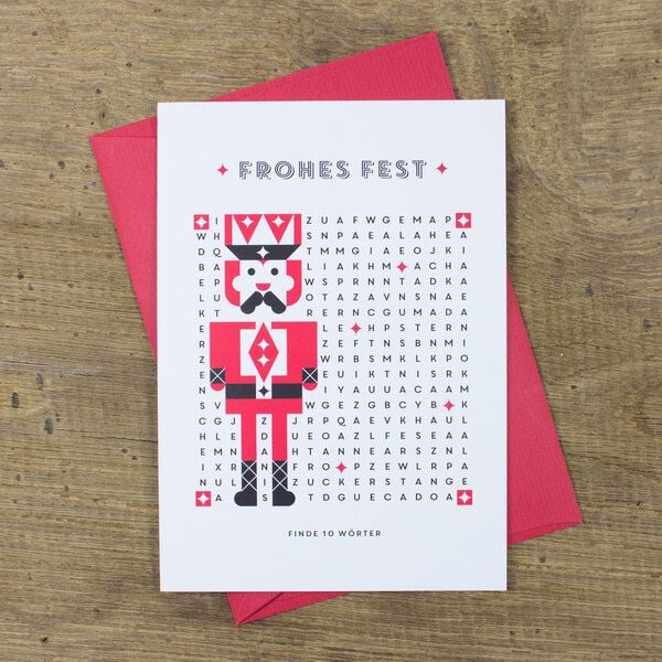 Bow & Hummingbird Grußkarte Nussknacker von Bow & Hummingbird