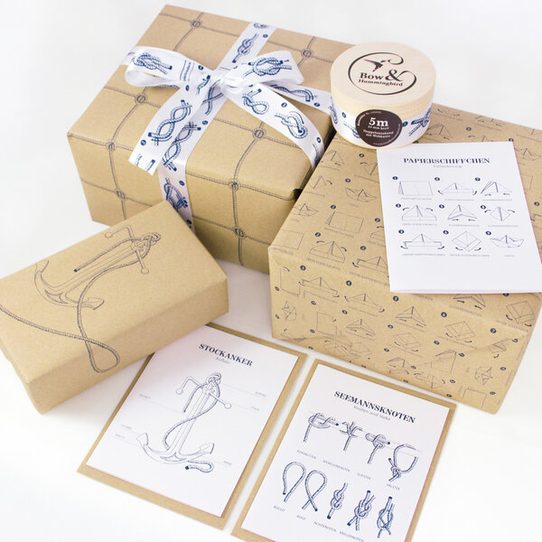 Bow & Hummingbird Maritimes Geschenkverpackungs-Set II von Bow & Hummingbird