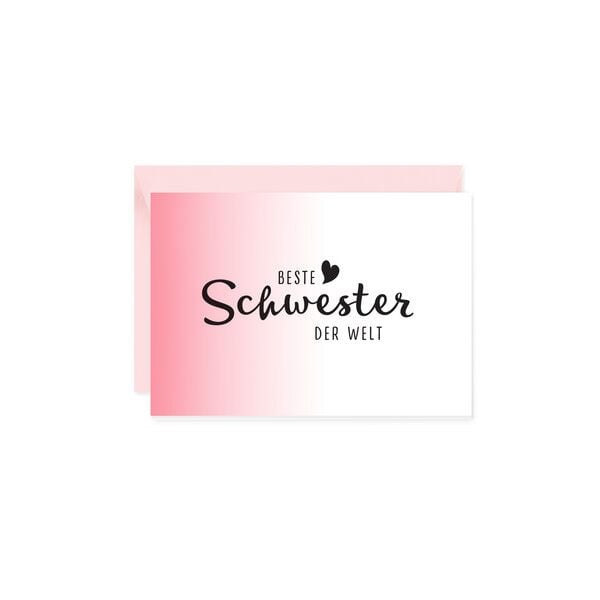 Bow & Hummingbird Mini-Grußkarte Beste Schwester von Bow & Hummingbird