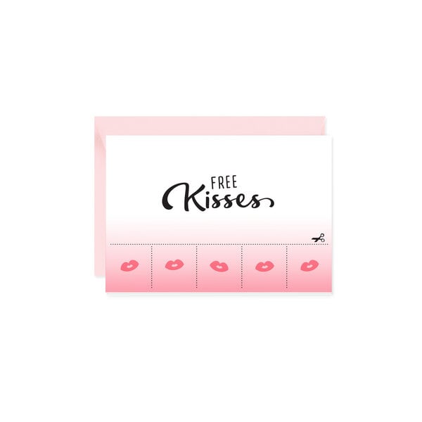 Bow & Hummingbird Mini-Grußkarte Free Kisses von Bow & Hummingbird