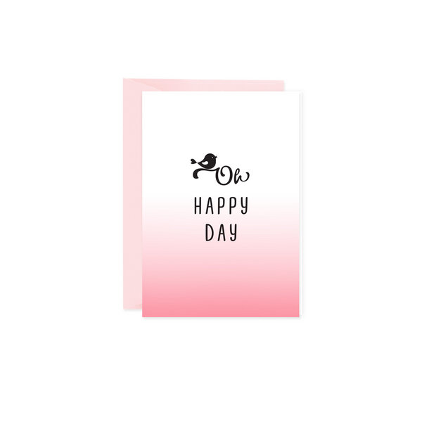 Bow & Hummingbird Mini-Grußkarte Oh happy Day von Bow & Hummingbird