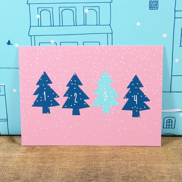 Bow & Hummingbird Postkarte 1,2,3,4 Trees von Bow & Hummingbird