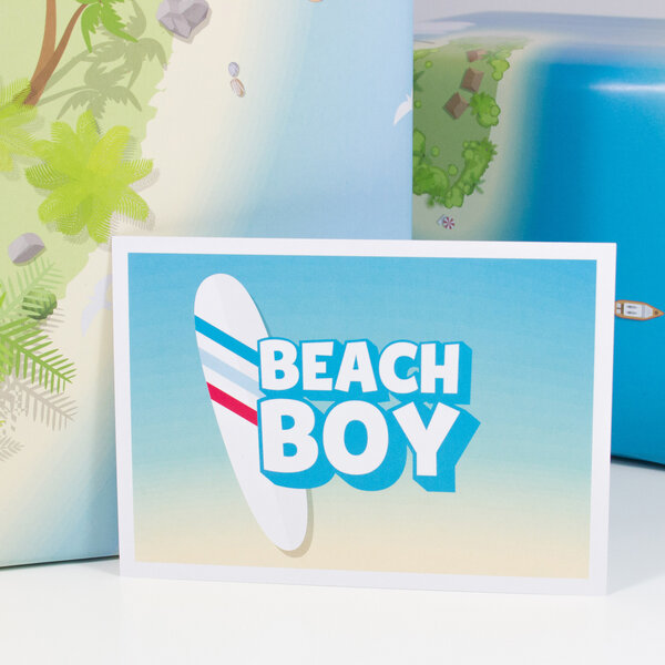 Bow & Hummingbird Postkarte Beach Boy von Bow & Hummingbird