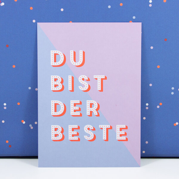 Bow & Hummingbird Postkarte "Du bist der Beste" von Bow & Hummingbird