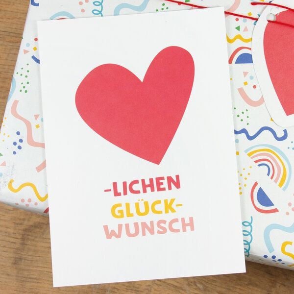 Bow & Hummingbird Postkarte "Herzlichen Glückwunsch" aus Recyclingpapier von Bow & Hummingbird