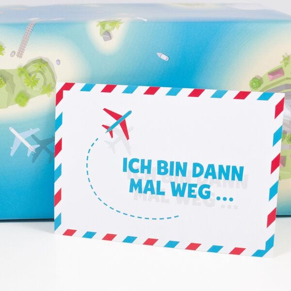 Bow & Hummingbird Postkarte "Ich bin dann mal weg" von Bow & Hummingbird