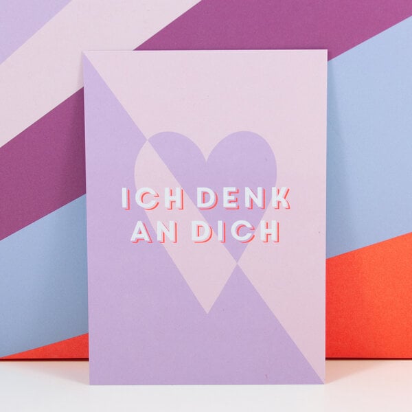 Bow & Hummingbird Postkarte "Ich denk an Dich" von Bow & Hummingbird