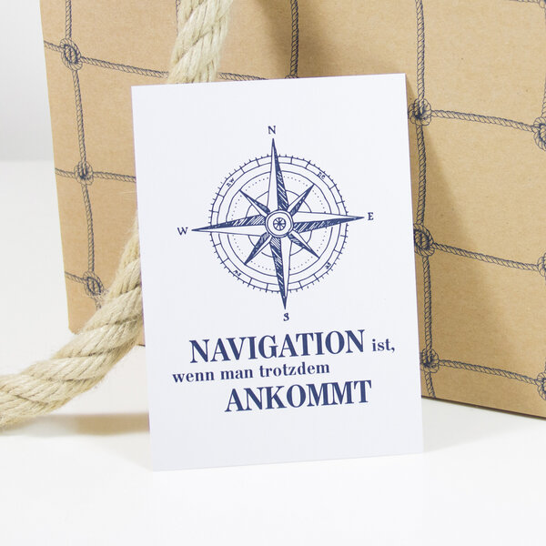 Bow & Hummingbird Postkarte Navigation von Bow & Hummingbird