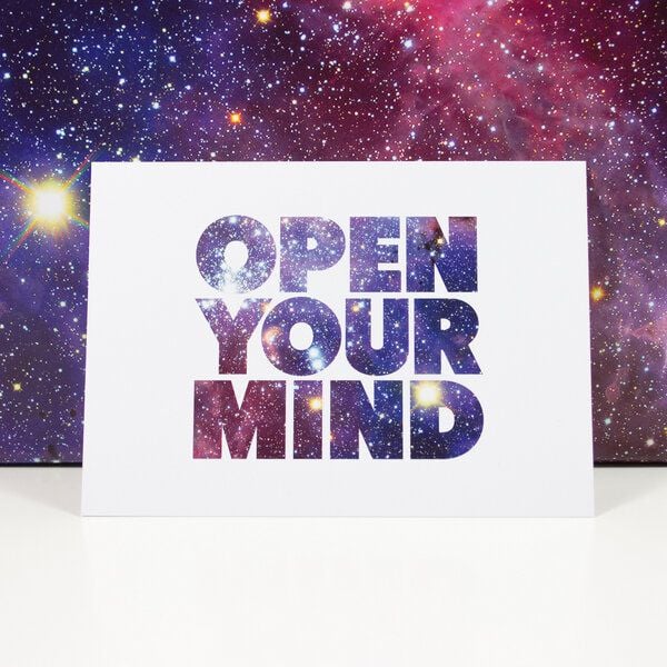 Bow & Hummingbird Postkarte "Open your mind" von Bow & Hummingbird