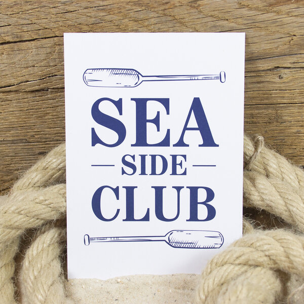 Bow & Hummingbird Postkarte Sea Side Club von Bow & Hummingbird