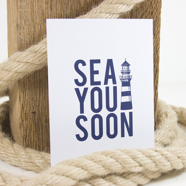 Bow & Hummingbird Postkarte Sea you soon von Bow & Hummingbird