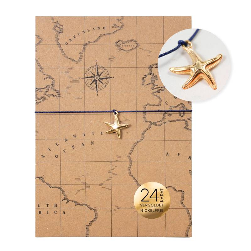 Armband Auf Karte - Seestern Schatzkarte Armband Auf Karte - Seestern Schatzkarte von BowAndHummingbird