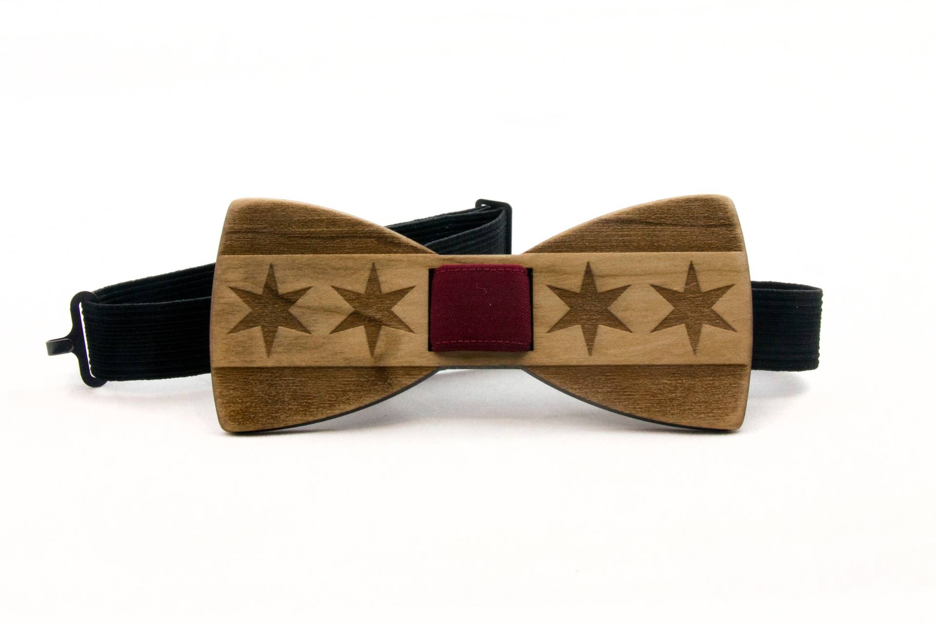 Chicago Flagge Holzfliege Chicago Flagge Holzfliege von BowTiedWood