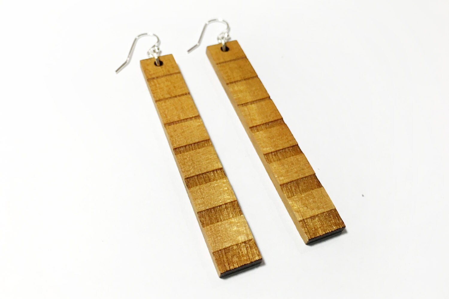 Holz Ohrringe - Holz-Ohrring-Paar Gelb Herz Leicht Lang Hängen Baumeln 2, 5 Zoll Holz Ohrringe - Holz-Ohrring-Paar Gelb Herz Leicht Lang Hängen Baumeln 2, 5 Zoll von BowTiedWood