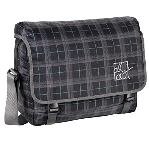 All Out Messenger Bag Umhängetasche Schultertasche Laptoptasche 39x12x30cm Barnsley Harvest Check 124 845 + Adressanhänger Bowatex von Bowatex