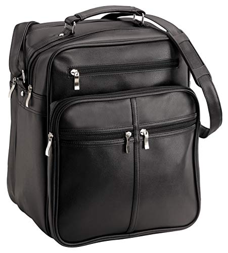 Bowatex Arbeitstasche Umhängetasche Flugumhänger Tasche Hochformat 37 cm Schwarz von Bowatex