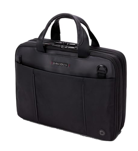 Bowatex Kombination Aktentasche Laptoptasche mit Rucksack Funktion Schwarz 41 cm von Bowatex