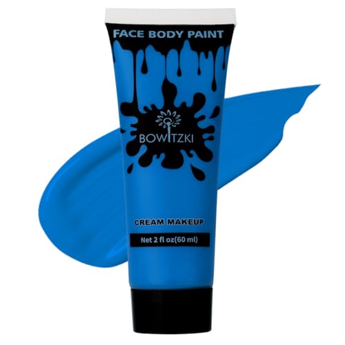 Bowitzki Face and Body Paint 2oz Cream Makeup 60ml Water Based Face Painting Special Effects For Adults Children Kids Halloween Christmas Party Stage Cosplay (Blau) von Bowitzki