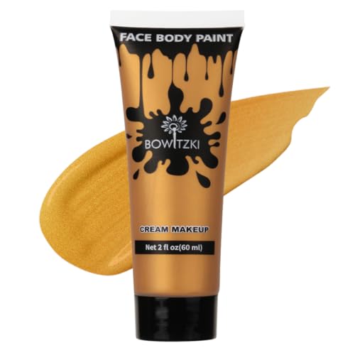 Bowitzki Face and Body Paint 2oz Cream Makeup 60ml Water Based Face Painting Special Effects For Adults Children Kids Halloween Christmas Party Stage Cosplay (Gold) von Bowitzki