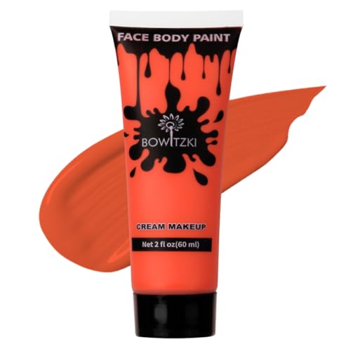 Bowitzki Face and Body Paint 2oz Cream Makeup 60ml Water Based Face Painting Special Effects For Adults Children Kids Halloween Christmas Party Stage Cosplay (Orange) von Bowitzki