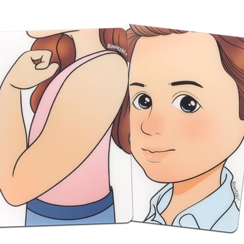 Bowitzki face painting practice board,2 pieces reusable colorful face paint practice board,painting makeup exercise template A4 size (Kids-1) von Bowitzki