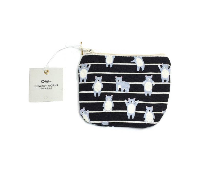 Kleingeldbeutel Im Bären Streifen Print. Kleine Reißverschlusstasche, Kleingeldbörse, Kleine Brieftasche Mit Reißverschluss, Geschenk Für Sie von BowkeyWorks