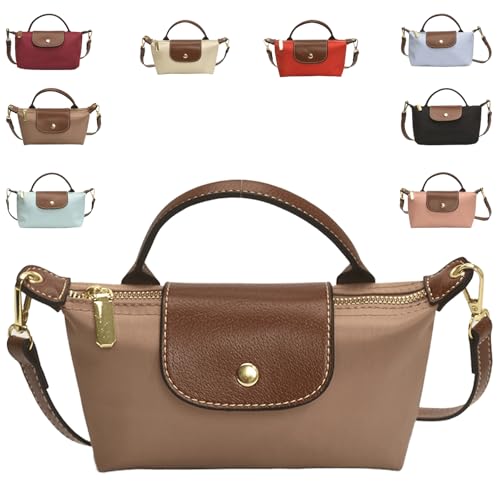 Women's Fashion Colorblock Mini Crossbody Bag, Mini Crossbody Bags for Women, Versatile Crossbody Canvas Tote Bag (Khaki) von Bowlegout