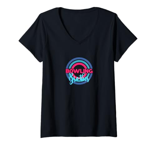 Damen Bowlingbruder in modernen Kreisen T-Shirt mit V-Ausschnitt Damen Bowlingbruder in modernen Kreisen T-Shirt mit V-Ausschnitt von Bowling Brother Merch