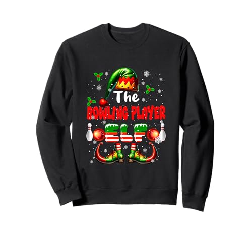 Das Bowling Player Elf Christmas Job Team Matching-Partys Sweatshirt von Bowling Christmas Costume