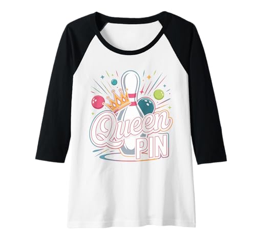 Damen Queen Pin Shirt Bowler Bowling League für Bowling Queens Raglan von Bowling Designs By ShirtZilla