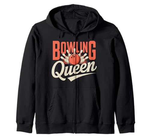 Bowling Queen Cute Damen Bowler Kapuzenjacke von Bowling Gifts for Women